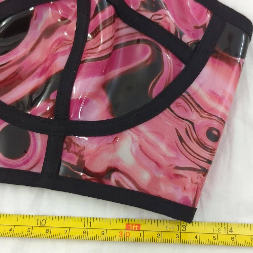 NWOT Dolls Kill Lady Acid Dimension Hologram Bra Top Club Exx Sz S - Picture 9 of 10